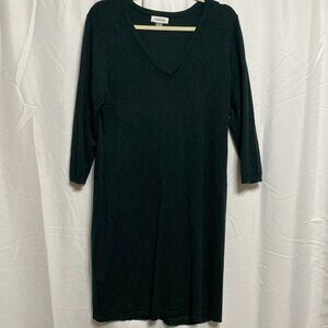 Calvin Klein XL Knit Green Dress Rayon/nylon Blend